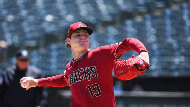 Ryne Nelson pitches against the Oakland A's 5/17/2023